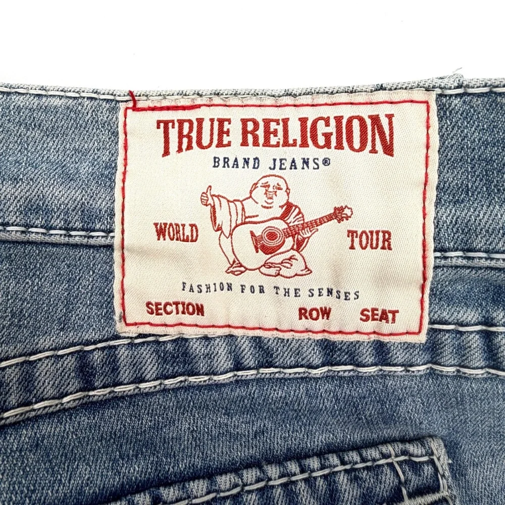 True Religion Ricky Relaxed Straight Mens 40 Medium Wash Jeans